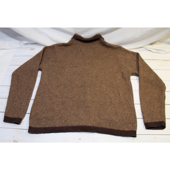 B.P.Design Vtg Wool Blend Women's M Brown Full-Zip Christmas Sweater Embroidered - Picture 9 of 13